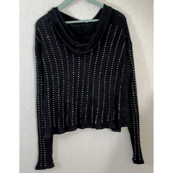 Vocal black sparkle studded hoodie top size 3XL - Picture 4 of 8